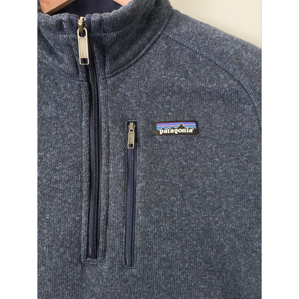 Patagonia Men's Better Sweater 1/4 Zip Fleece Pullover Jacket Small Heather Blue - Picture 6 of 9